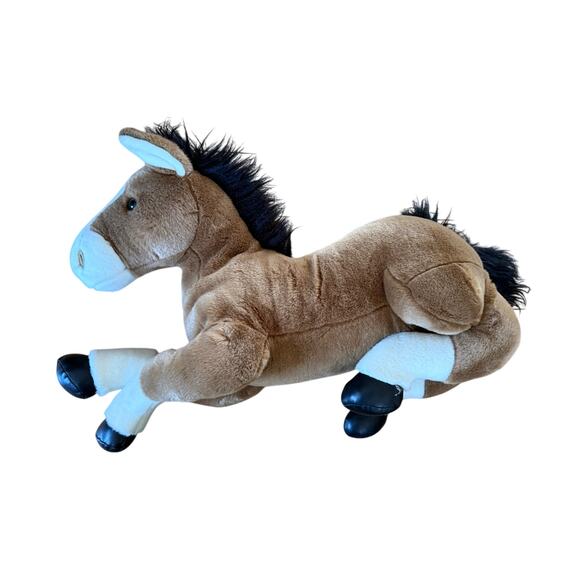 Aurora Super Flopsies Cody rare extra large 30” plush brown horse stuffed animal